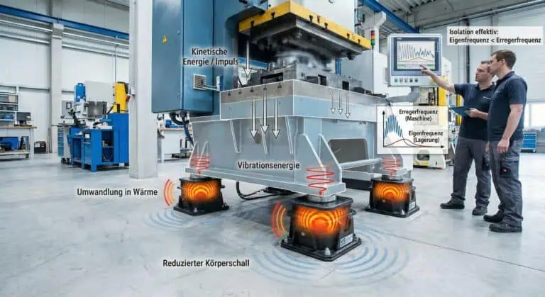 Stanzmaschine schwingungsfrei lagern Stanzmaschine schwingungsfrei lagern graue farbe