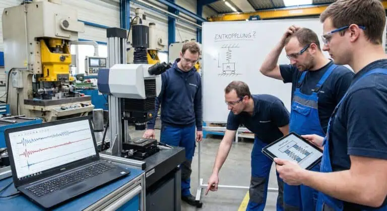 Menschen versuchen ein Messgerät zu entkoppeln Menschen versuchen ein Messgerät zu entkoppeln